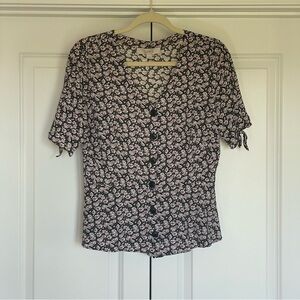 Loft Floral Peplum Top